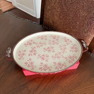 Temp-tations by Tara Floral Lace Red Serving Platter #KFI-XNG-863870